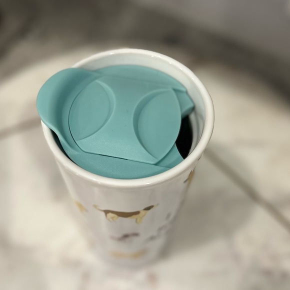 NWT Sunday Mornings I JUST WANT ALL THE DOGS 18 Oz Ceramic Travel Mug & Lid - Picture 11 of 11